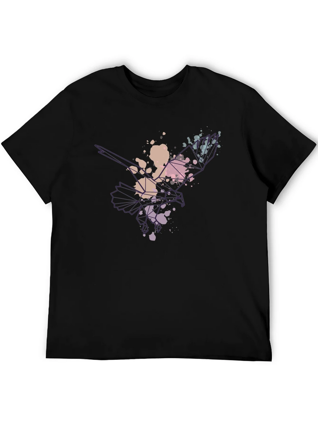 Abstract Eagle Mens Black T-Shirt