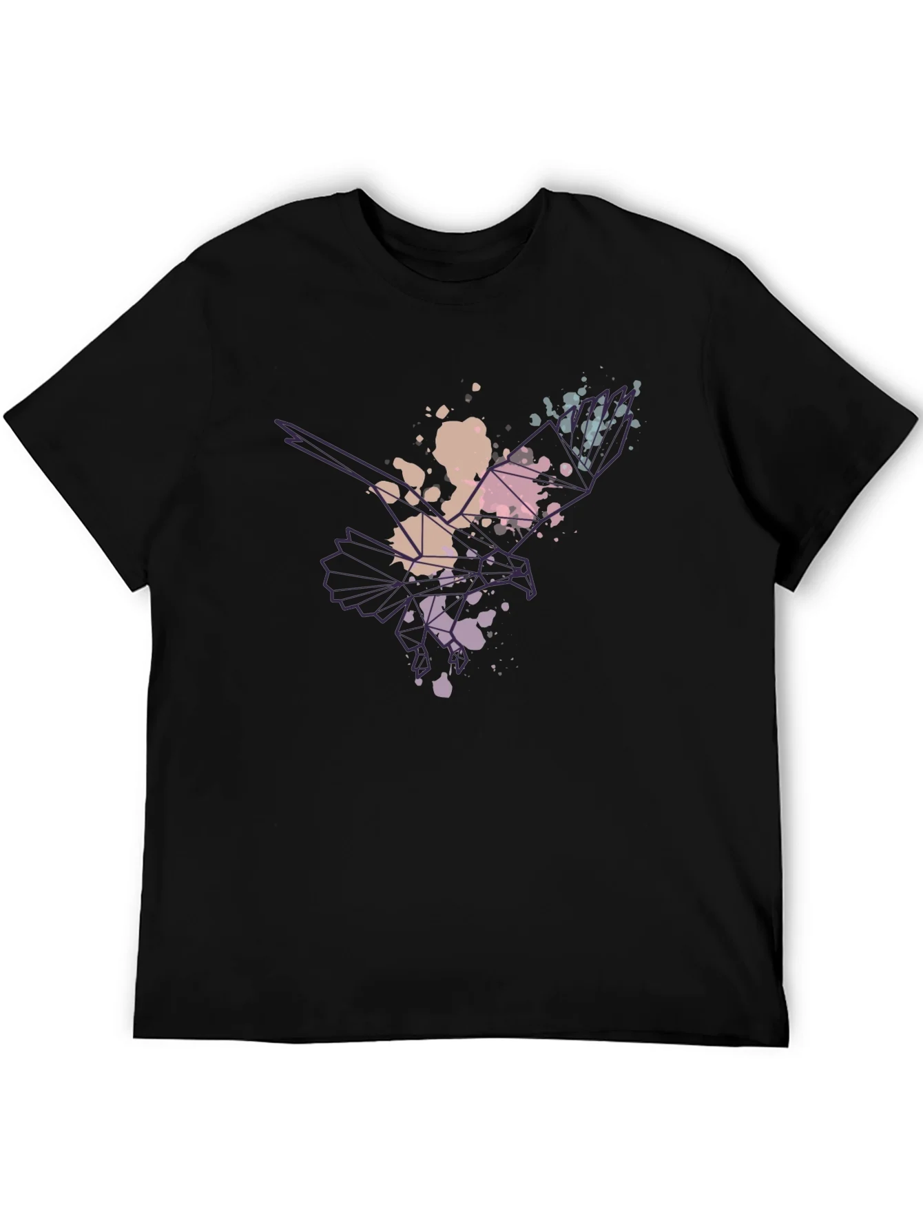 Abstract Eagle Mens Black T-Shirt