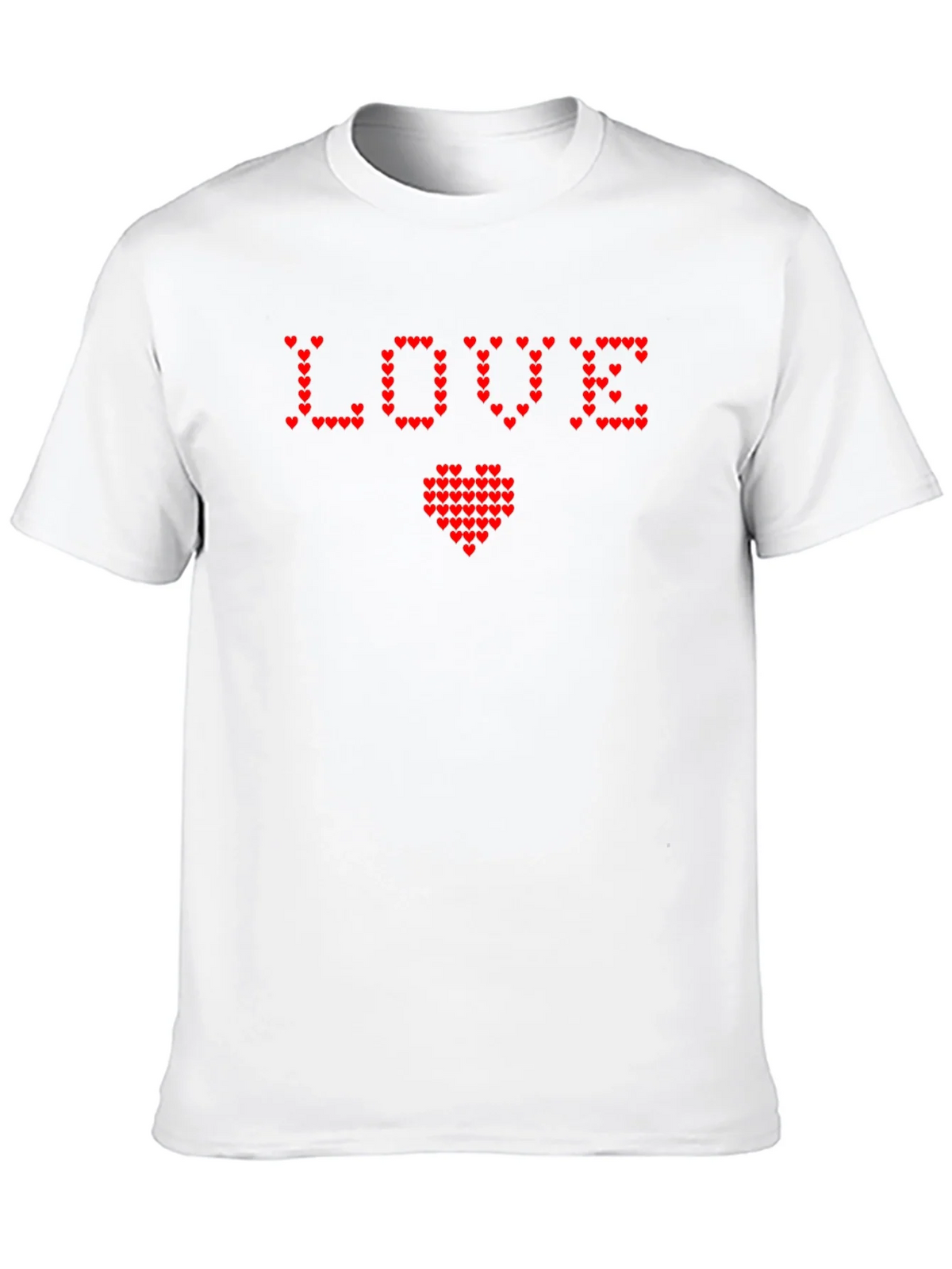 Heart Pixel Love Graphic Tee - Soft Cotton Blend