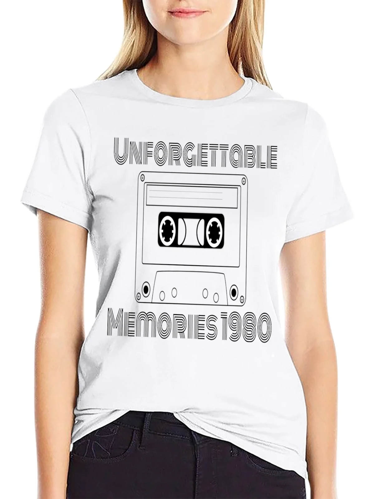 Retro Cassette Tape Memories T-Shirt - Black
