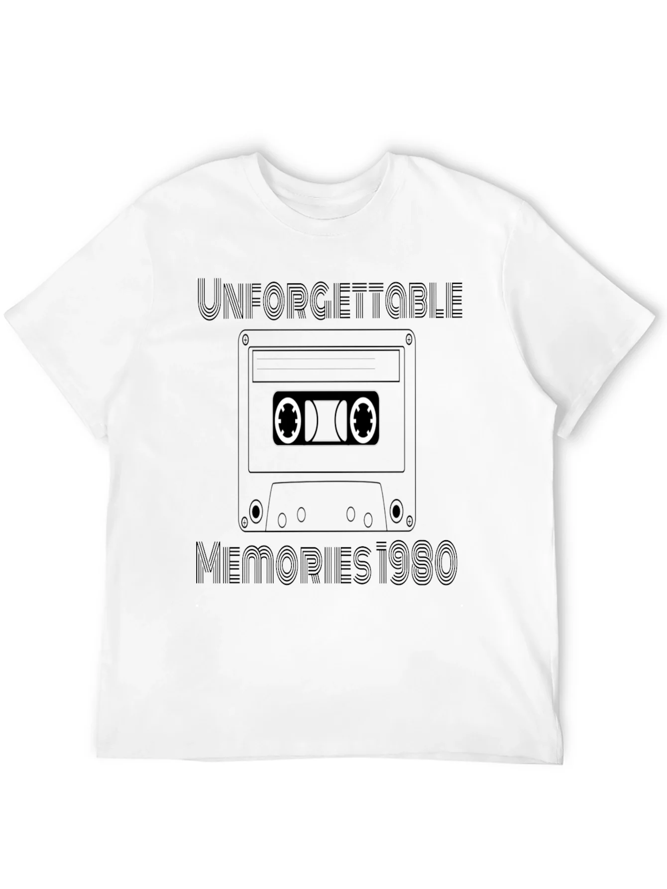 Retro Cassette Tape Memories T-Shirt - Black