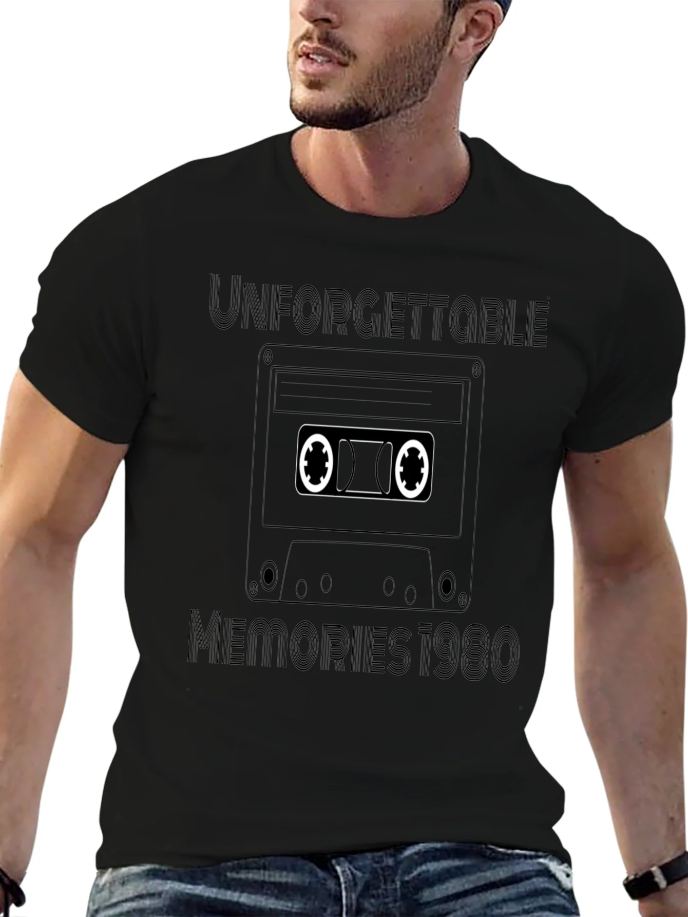 Retro Cassette Tape Memories T-Shirt - Black